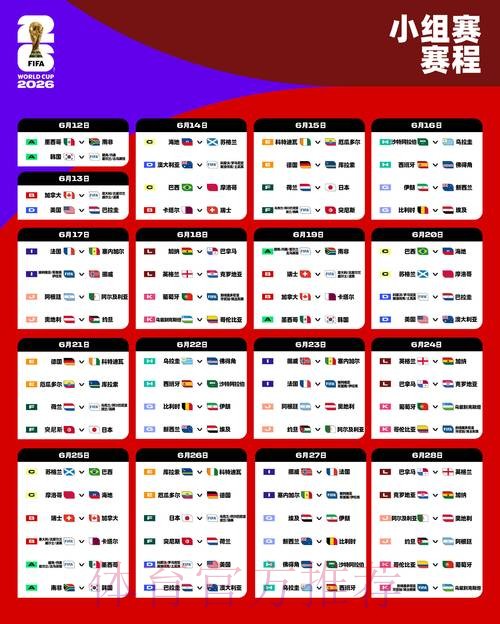 2026世界杯比赛时间一览完整安排免费观看