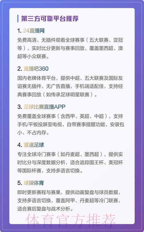免费观看世界杯赛事直播的平台推荐